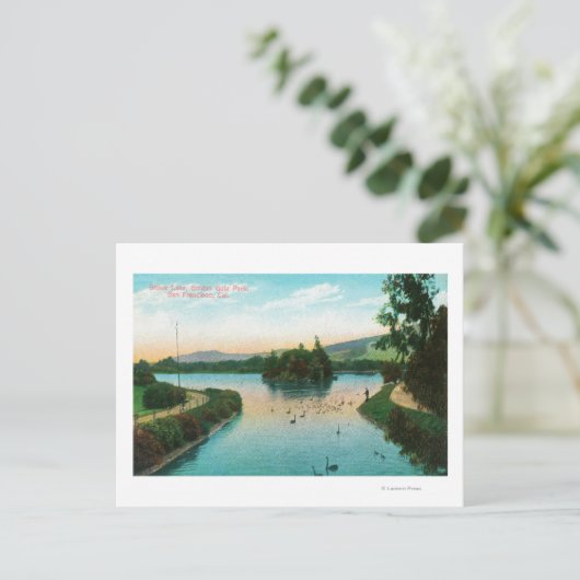 Carte Postale Vue sur le lac Stowe au Golden Gate Park (Debout devant)