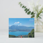 Carte Postale Vue sur le lac Thun, Suisse (Debout devant)