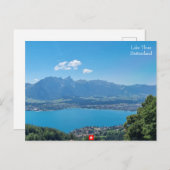 Carte Postale Vue sur le lac Thun, Suisse (Devant / Derrière)