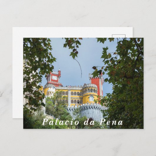 Carte Postale Vue sur le Palais Pena. (Devant / Derrière)