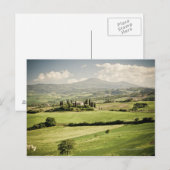 Carte Postale Vue sur le paysage toscan à ferme et 2 (Devant / Derrière)