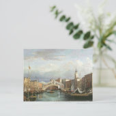 Carte Postale Vue sur le pont du Rialto à Venise (Debout devant)