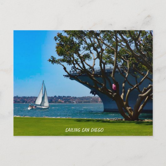 Carte Postale Vue sur le port - Voile San Diego (Devant)