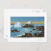 Carte Postale Vue sur le Surf le long du rocher (Devant / Derrière)