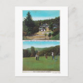 Carte Postale Vue sur le terrain de golf, le terrain de croquet, (Devant)