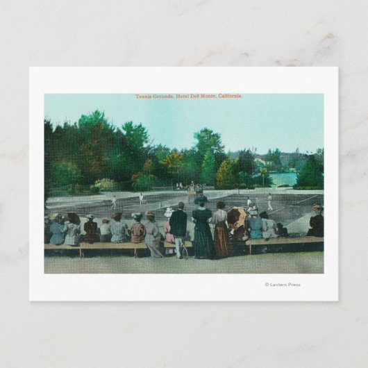 Carte Postale Vue sur le terrain de tennis de l'Hotel del Monte (Devant)