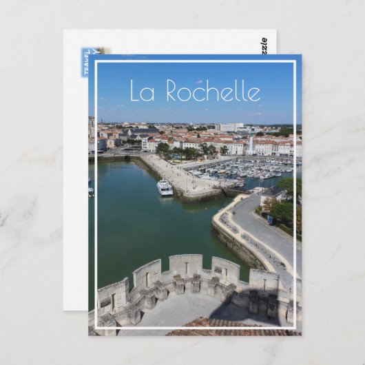Carte Postale Vue sur le Vieux Port La Rochelle (Devant / Derrière)
