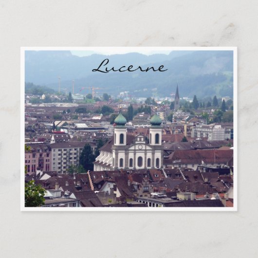 Carte Postale vue sur l'église de lucerne (Devant)