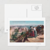 Carte Postale Vue sur les fissures et la vallée de Yosemite (Devant / Derrière)