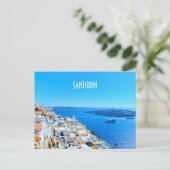 Carte Postale Vue sur les îles grecques de Santorin (Debout devant)