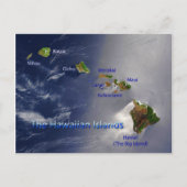 Carte Postale Vue sur les îles Hawaiiennes (Devant)