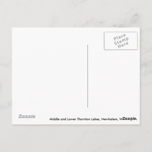 Carte Postale Vue sur les lacs Middle et Lower Thornton (Dos)