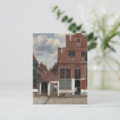 Carte Postale Vue sur les maisons de Delft The Little Street (Debout devant)