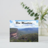 Carte Postale vue sur les montagnes bleues (Debout devant)