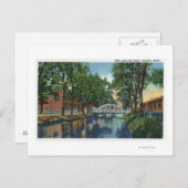 Carte Postale Vue sur les moulins le long du canal (Devant / Derrière)