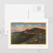 Carte Postale Vue sur les sommets jumeaux et l'autoroute (Devant / Derrière)