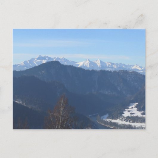 Carte Postale Vue sur les Tatras depuis Beskids (Devant)