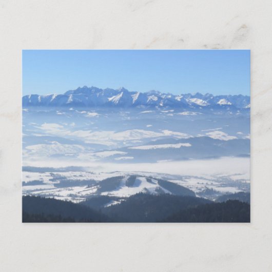 Carte Postale Vue sur les Tatras depuis Gorce (Devant)