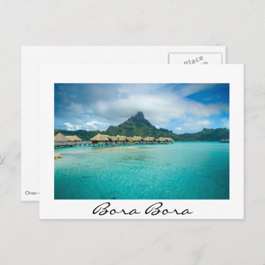Carte Postale Vue sur l'île de Bora Bora (Devant / Derrière)