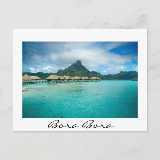 Carte Postale Vue sur l'île de Bora Bora (Devant)