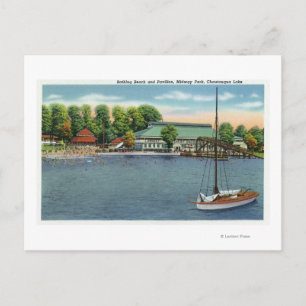 Carte Postale Vue sur Midway Park Beach et Pavilion