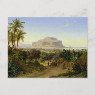 Carte Postale Vue sur Palerme avec la montagne Pellegrino