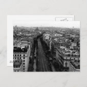 Carte Postale Vue sur Paris (Devant / Derrière)