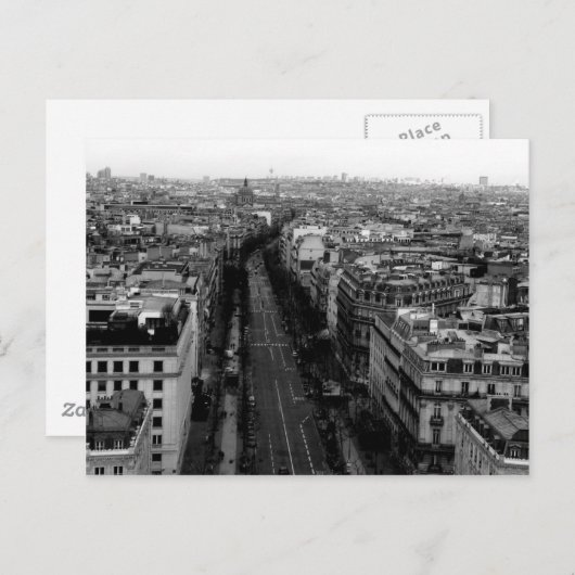 Carte Postale Vue sur Paris (Devant / Derrière)