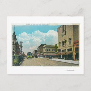 Carte Postale Vue sur Park Street, Street CarAlameda, CA