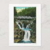 Carte Postale Vue sur Split Rock Falls et Bridge (Devant)