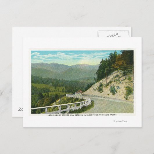 Carte Postale Vue sur Spruce Hill avant Keene Valley (Devant / Derrière)