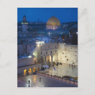 Carte Postale Vue sur Western Wall Plaza, en fin de soirée