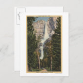 Carte Postale Vue sur Yosemite Falls & Vallée (Devant / Derrière)