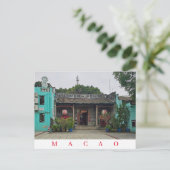 Carte postale vue temple de Macao Taipa (Debout devant)