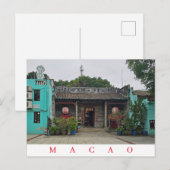 Carte postale vue temple de Macao Taipa (Devant / Derrière)