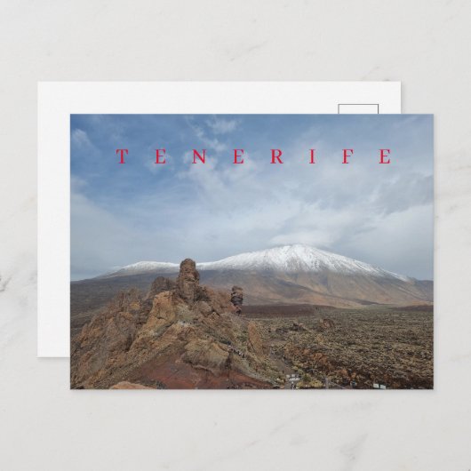 Carte postale vue Tenerife Mont Teide (Devant / Derrière)