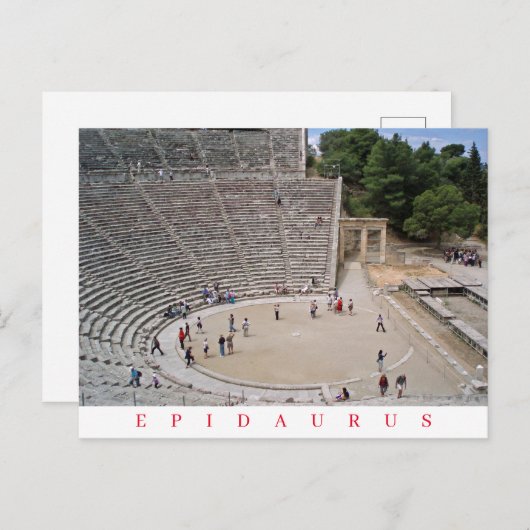 Carte postale vue théâtre Epidaurus (Devant / Derrière)