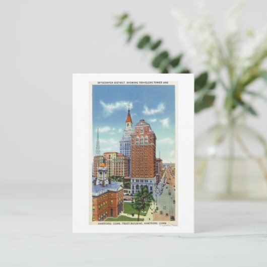 Carte Postale Vue tour de confiance Bldg et Travellers (Debout devant)