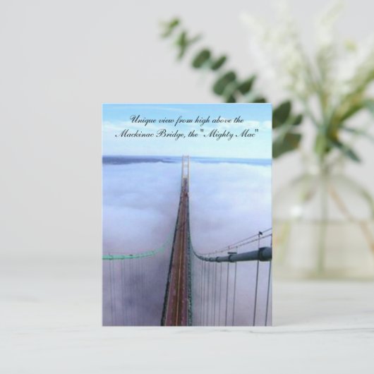 Carte Postale Vue unique depuis le pont Mackinac (Debout devant)