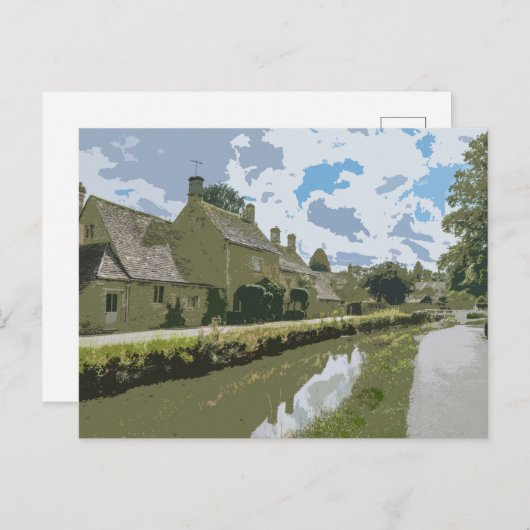 Carte postale vue village Cotswolds (Devant / Derrière)