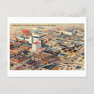 Carte Postale Vue vintage d'Albuquerque, Nouveau-Mexique,