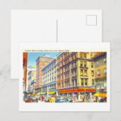 Carte Postale Vue vintage de Boston, Massachusetts, (Devant / Derrière)