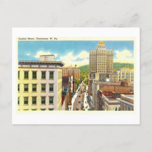 Carte Postale Vue vintage de Charleston, Virginie-Occidentale,