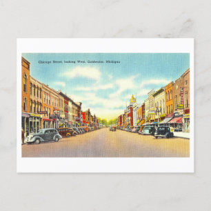 Carte Postale Vue vintage de Coldwater, Michigan,