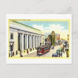 Carte Postale Vue vintage de New Bedford, Massachusetts,