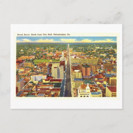 Carte Postale Vue vintage de Philadelphie, Penn., (Devant)