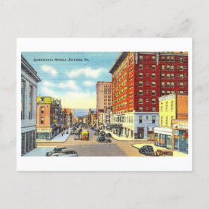 Carte Postale Vue vintage de Scranton, Pennsylvanie,