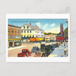 Carte Postale Vue vintage de Westbrook, Maine,