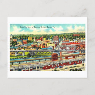 Carte Postale Vue vintage d'Easton, Pennsylvanie,