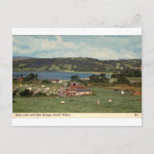 Carte Postale Vue vintage du pont de Bala Lake Dee dans le nord